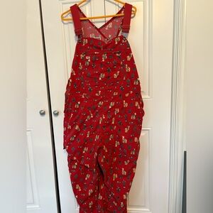 Duluth Trading Co Red Patterned Women's Jumpsuit